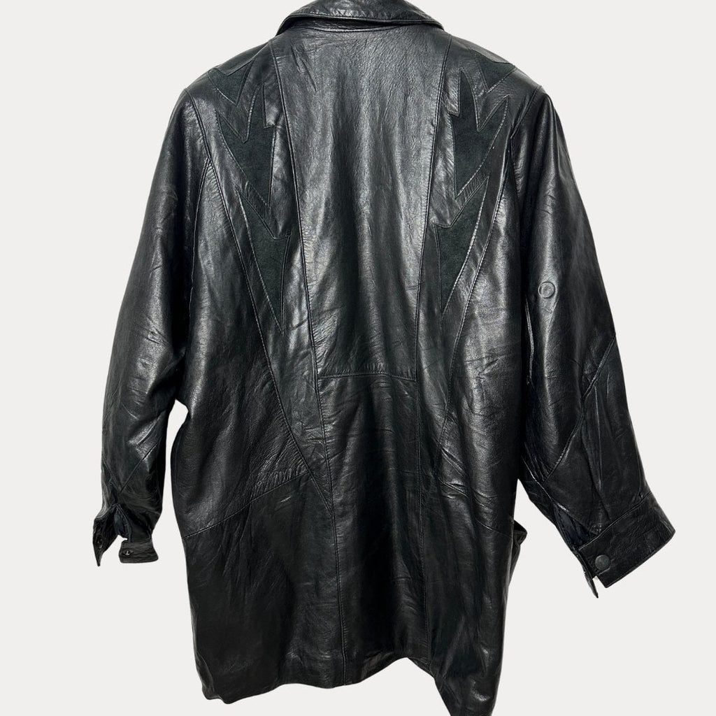 Vintage 80s Genuine Leather & Suede Jacket XL - Funkify