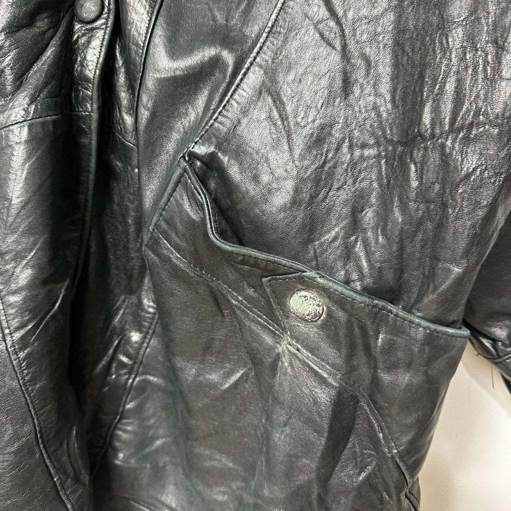 Vintage 80s Genuine Leather & Suede Jacket XL - Funkify