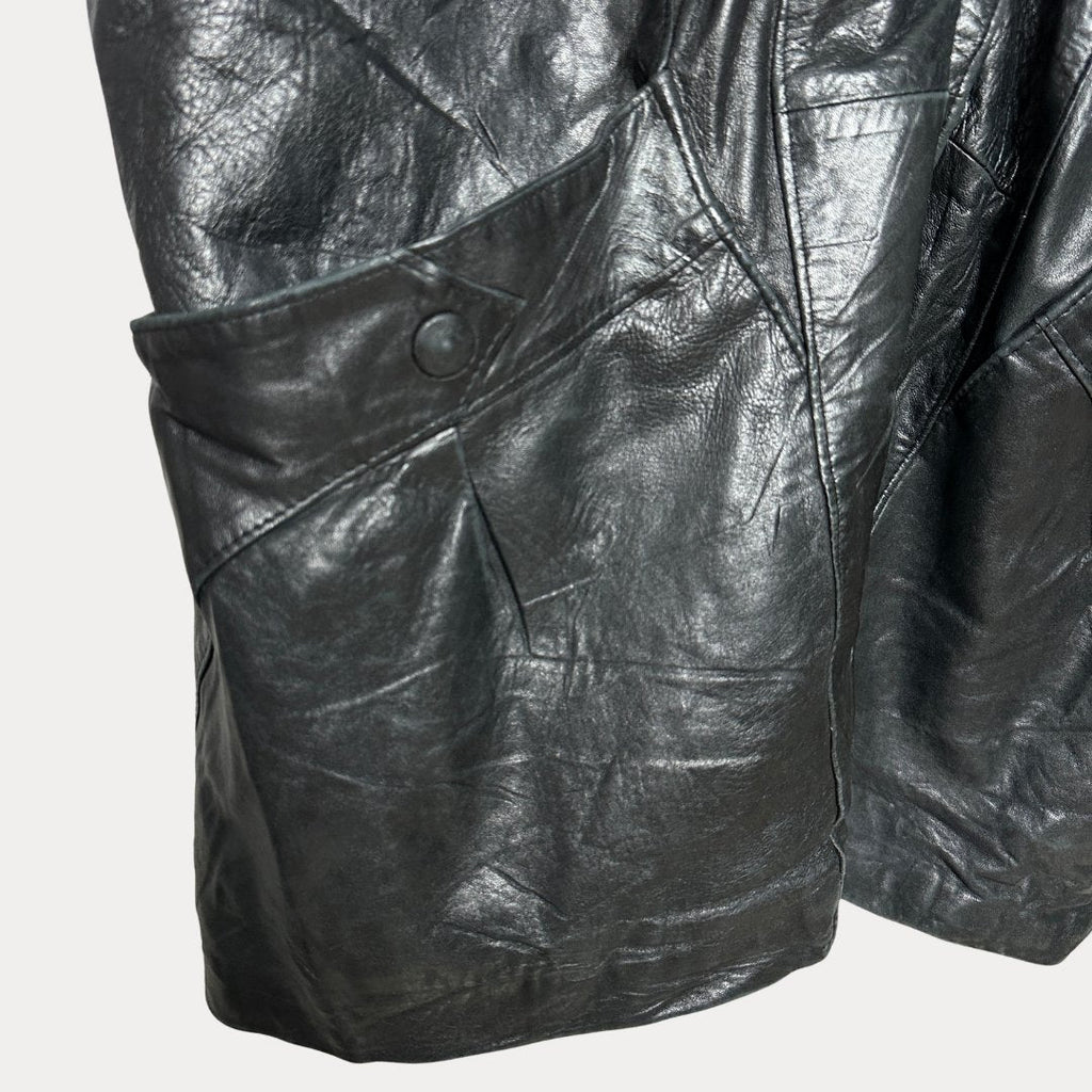 Vintage 80s Genuine Leather & Suede Jacket XL - Funkify