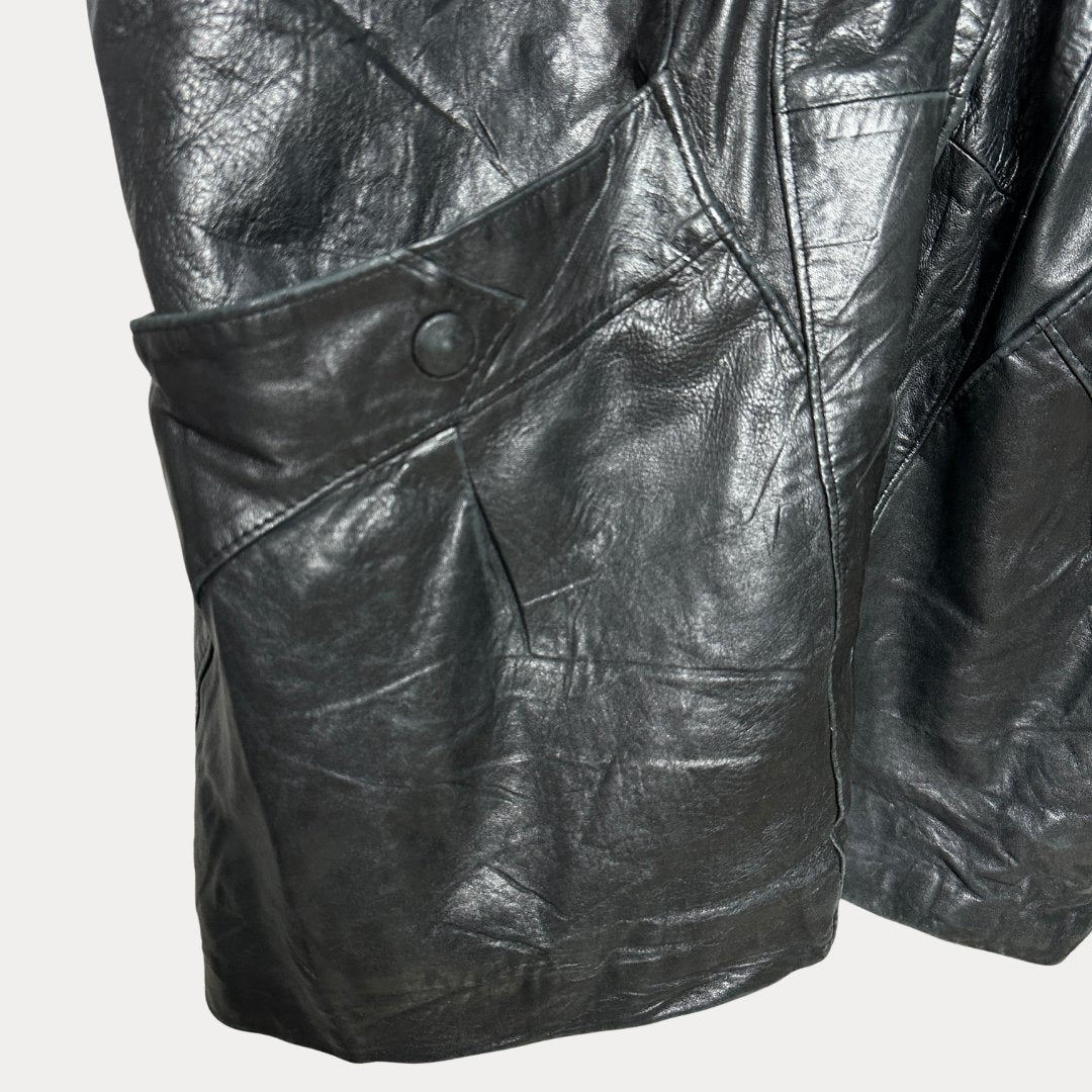 Vintage 80s Genuine Leather & Suede Jacket XL - Funkify