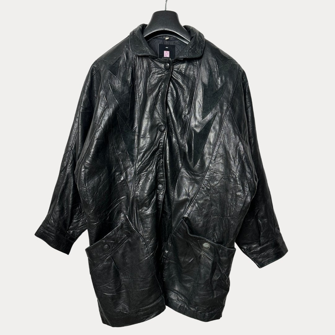 Vintage 80s Genuine Leather & Suede Jacket XL - Funkify