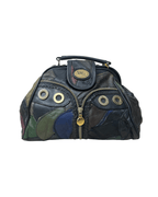 Vintage 80s KMQ Patchwork Genuine Leather Handbag - Funkify