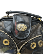 Vintage 80s KMQ Patchwork Genuine Leather Handbag - Funkify