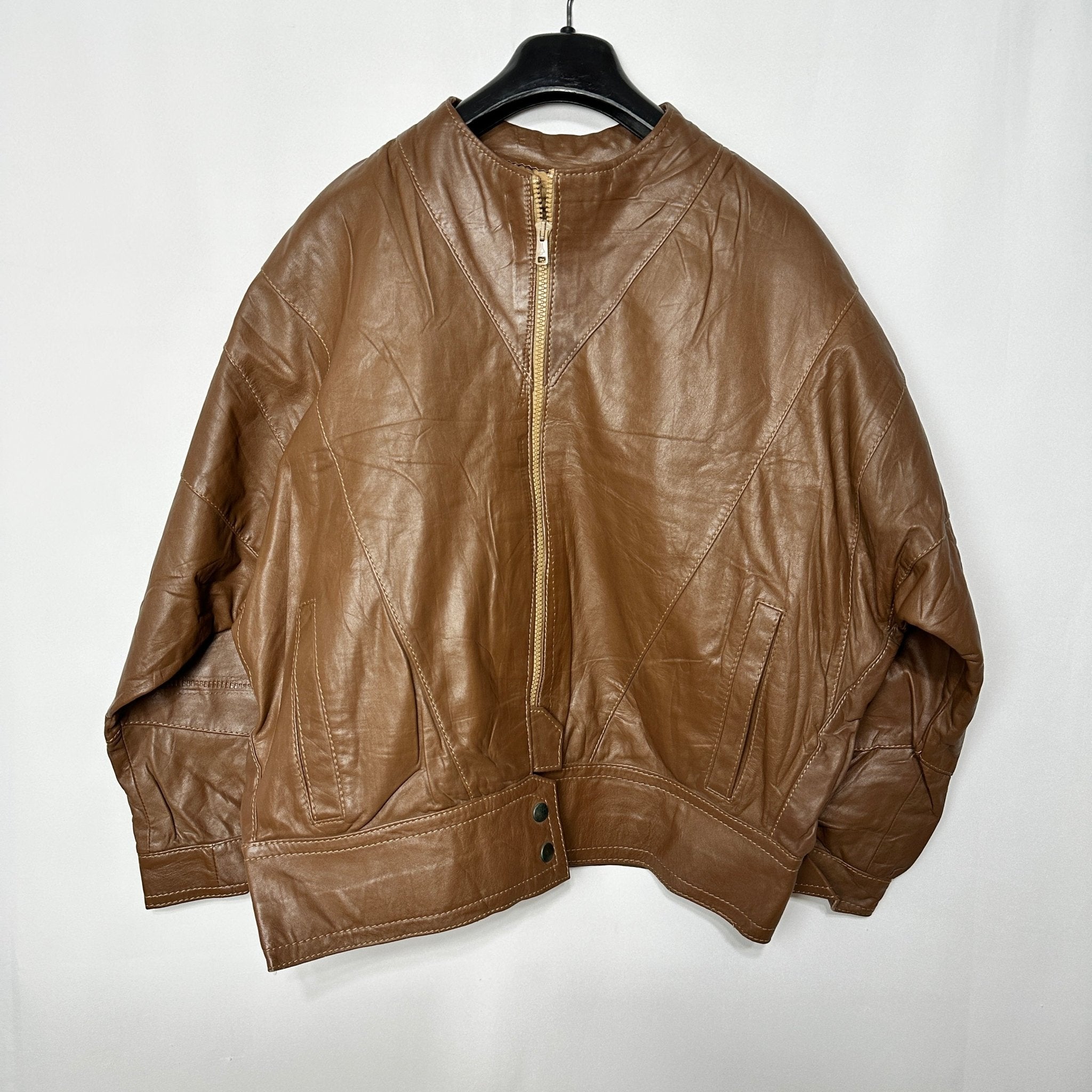 Vintage 80s Leather Jacket Women's Medium - Funkify