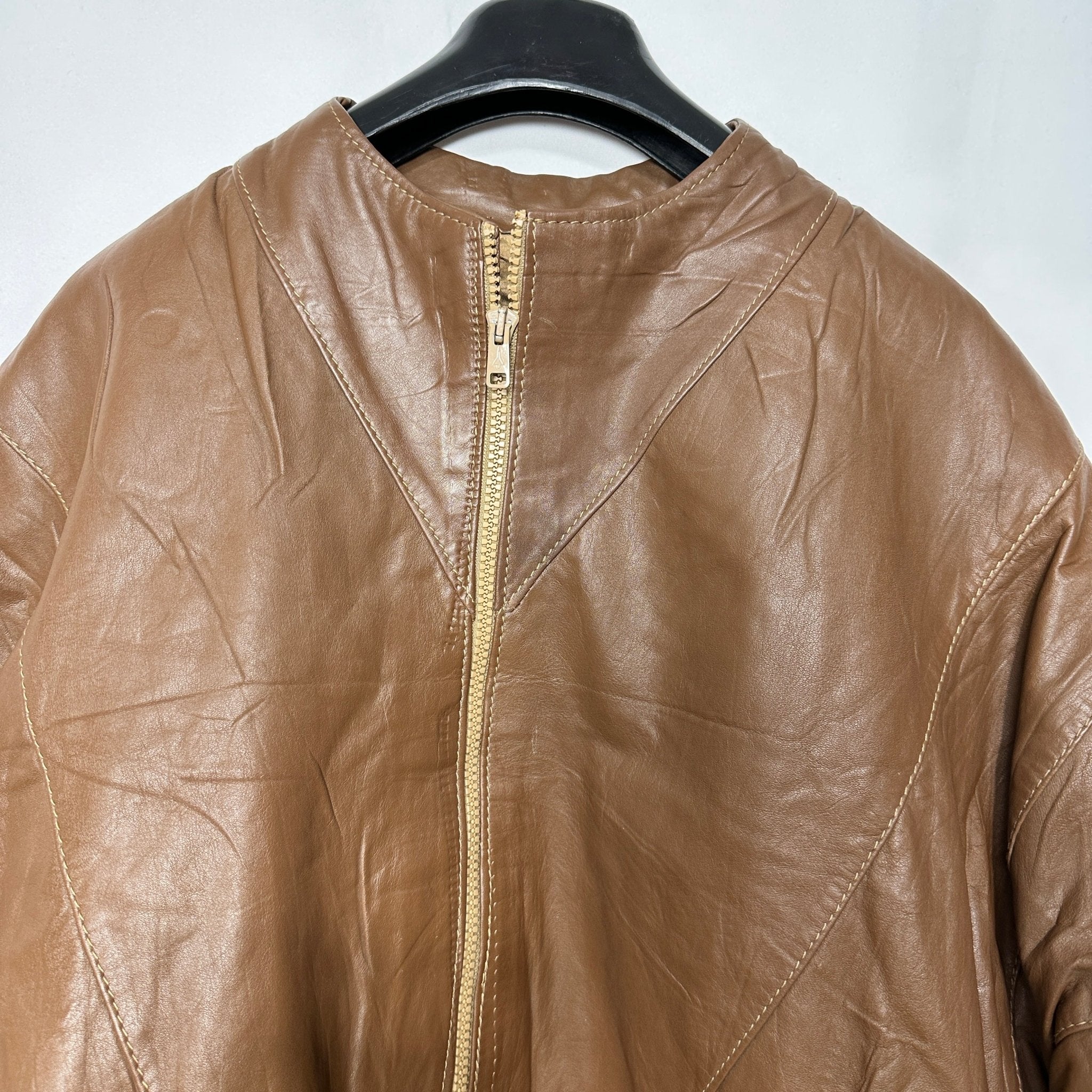 Vintage 80s Leather Jacket Women's Medium - Funkify