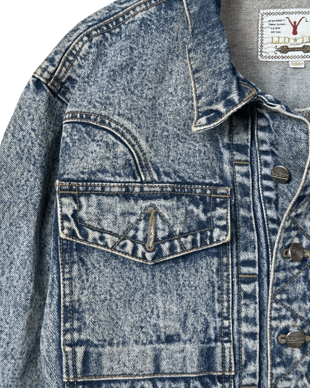 Vintage 80s L.L.Dun Puff Sleeve Denim Jacket - Women's Medium - Funkify