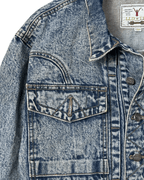 Vintage 80s L.L.Dun Puff Sleeve Denim Jacket - Women's Medium - Funkify
