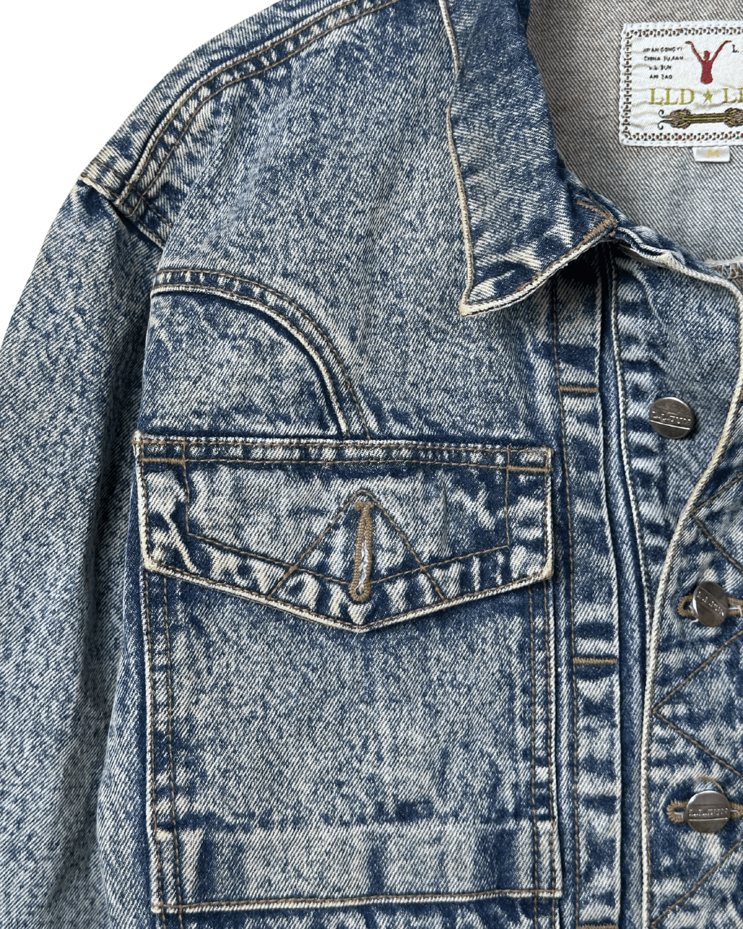 Vintage 80s L.L.Dun Puff Sleeve Denim Jacket - Women's Medium - Funkify