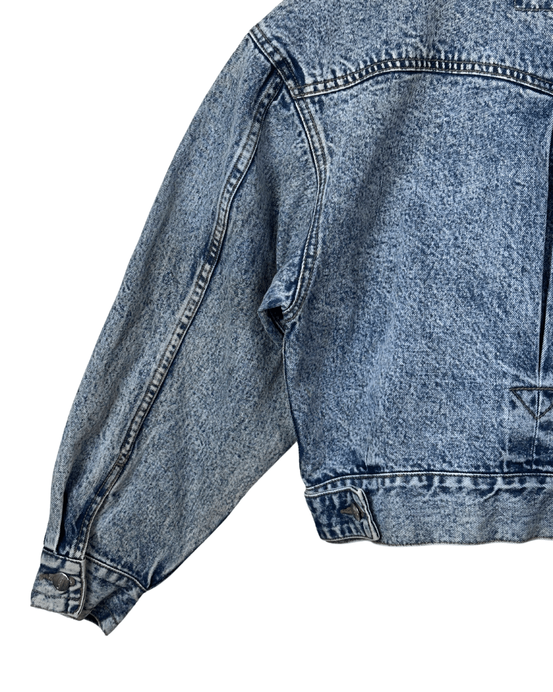 Vintage 80s L.L.Dun Puff Sleeve Denim Jacket - Women's Medium - Funkify