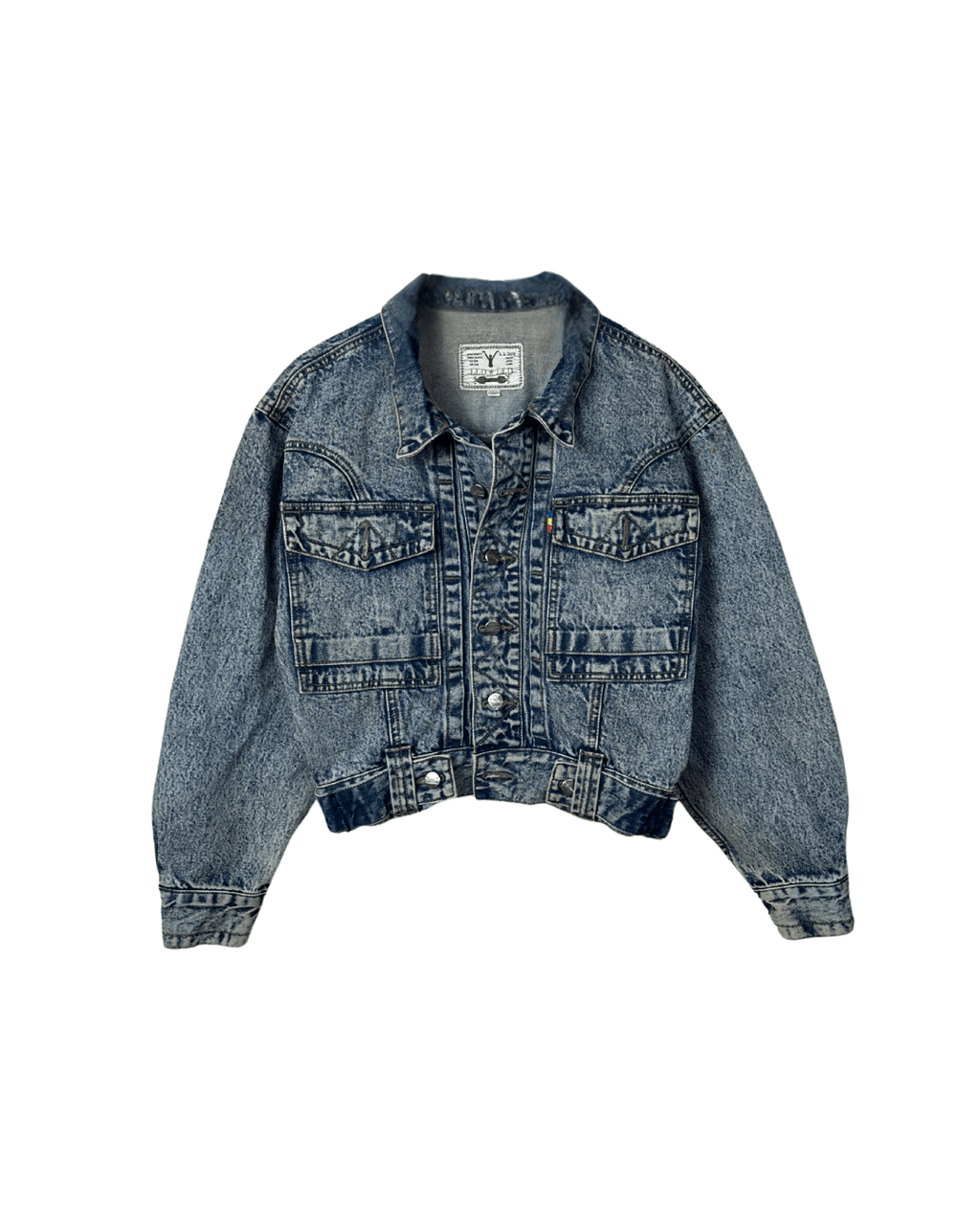 Vintage 80s L.L.Dun Puff Sleeve Denim Jacket - Women's Medium - Funkify