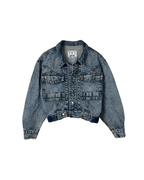 Vintage 80s L.L.Dun Puff Sleeve Denim Jacket - Women's Medium - Funkify