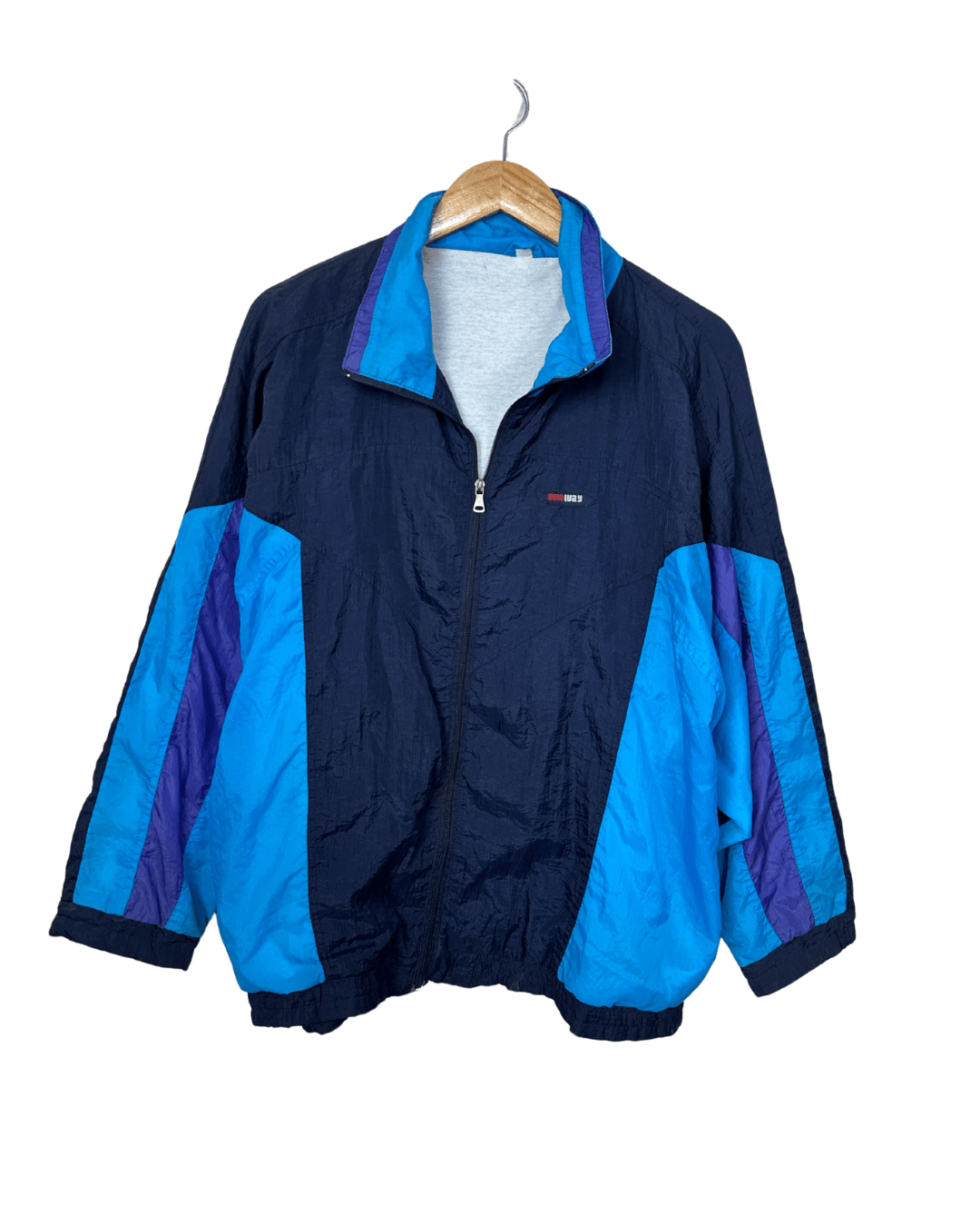 Vintage 80s Multicolor Windbreaker XL - Funkify