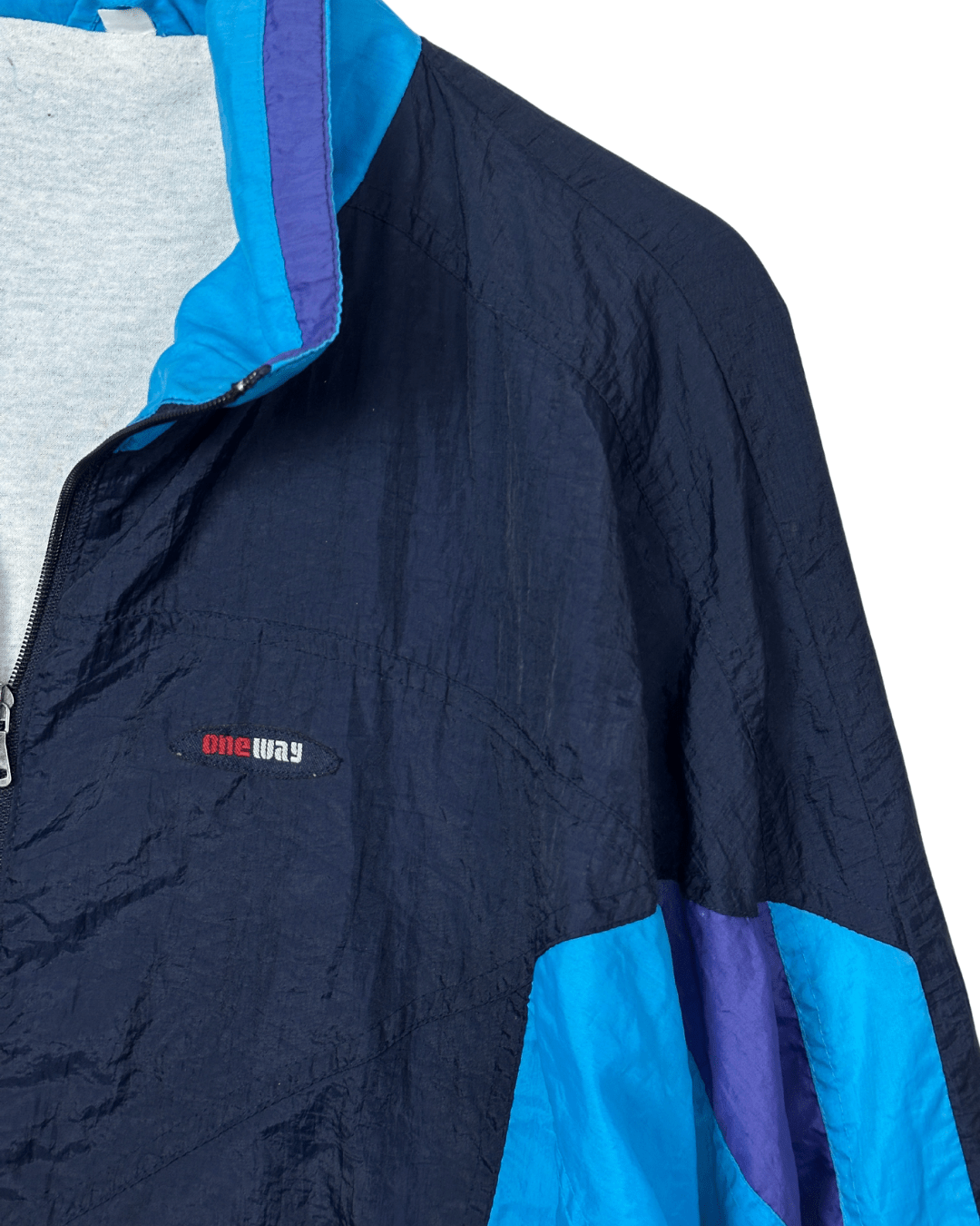 Vintage 80s Multicolor Windbreaker XL - Funkify