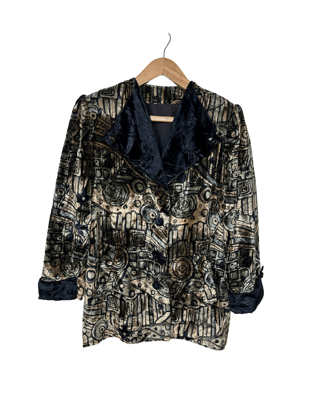 Vintage 80s Velvet Women's Blazer Large - Funkify