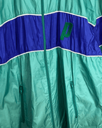 Vintage 80s Windbreaker Jacket with Foldable Hood - Medium - Funkify