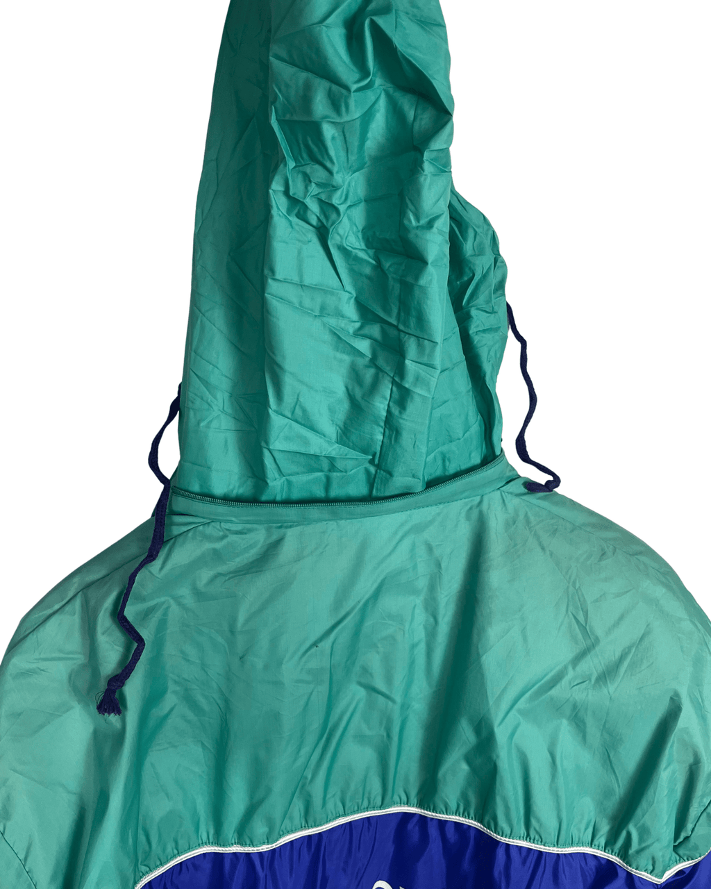 Vintage 80s Windbreaker Jacket with Foldable Hood - Medium - Funkify