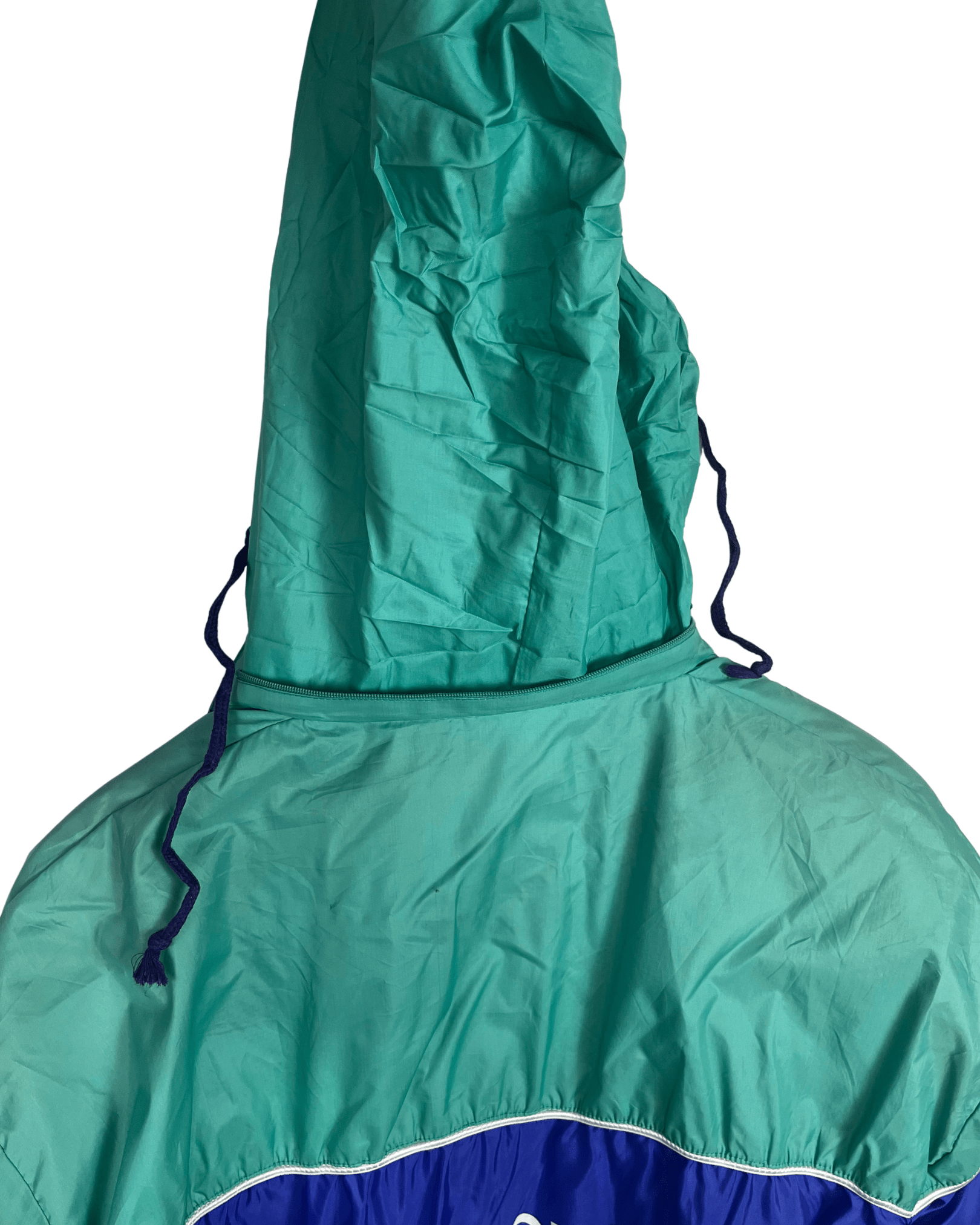 Vintage 80s Windbreaker Jacket with Foldable Hood - Medium - Funkify