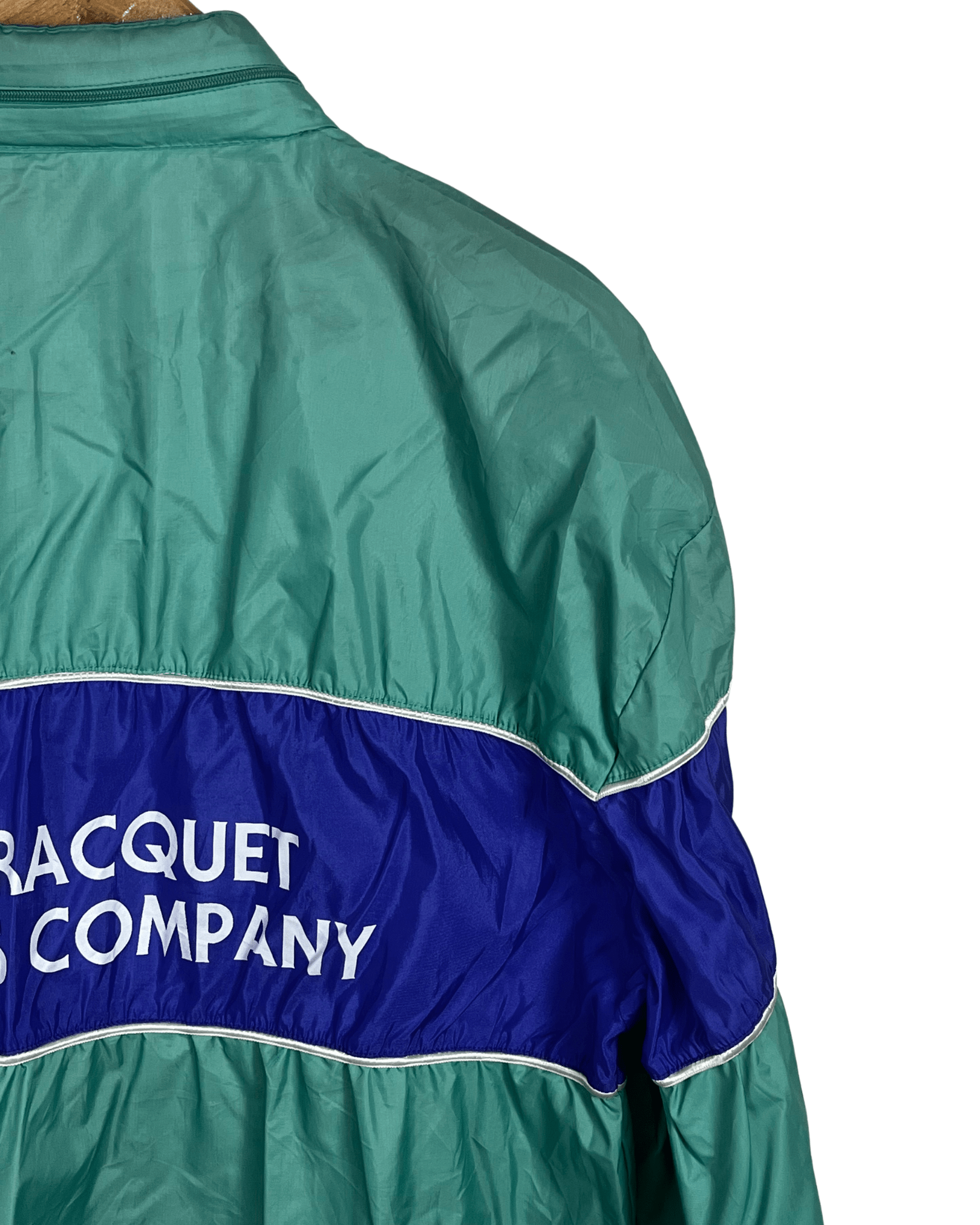 Vintage 80s Windbreaker Jacket with Foldable Hood - Medium - Funkify