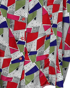 Vintage 80s/90s Abstract Boxy Oversized Blouse Large - Funkify