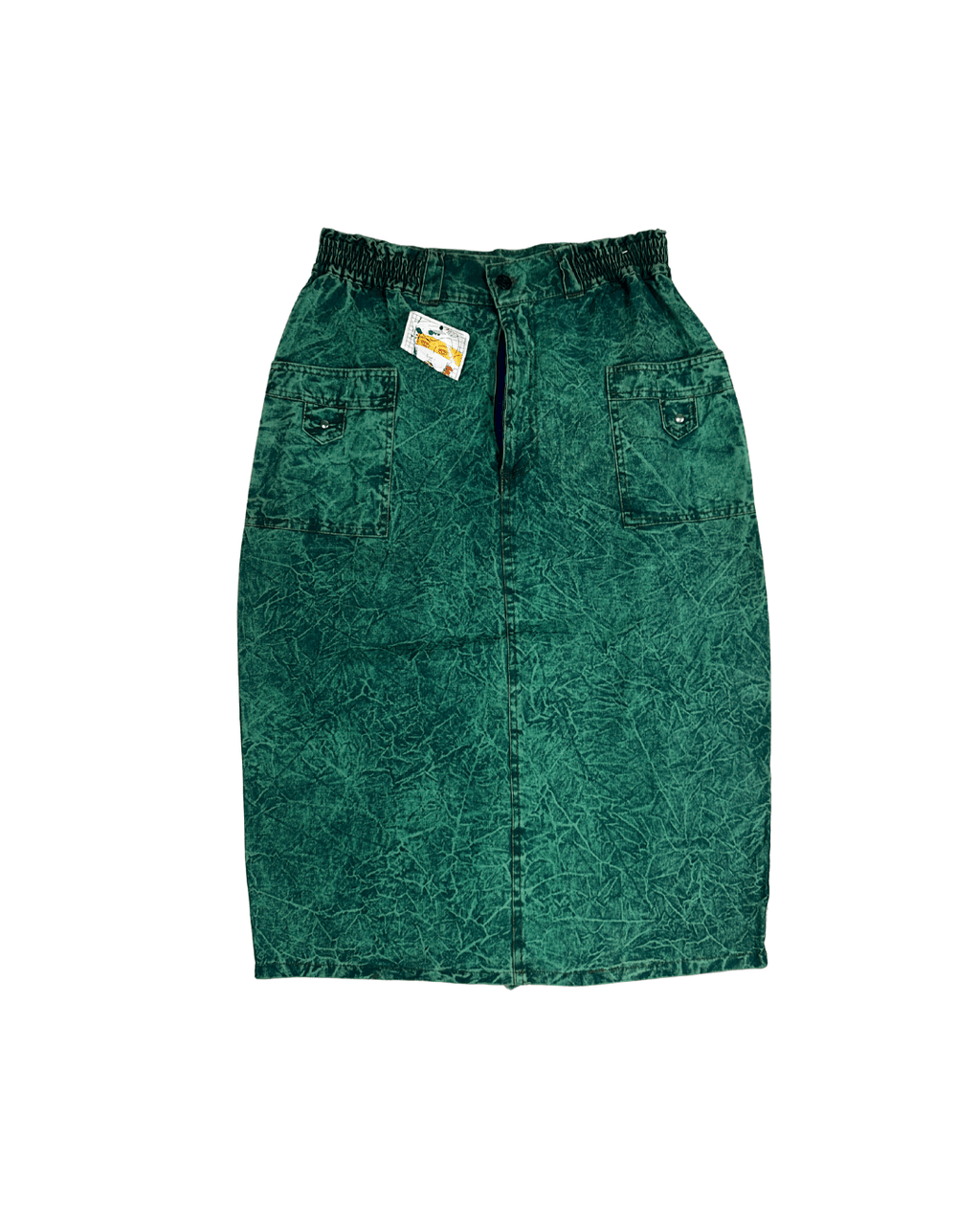 Vintage 80s/90s Countess Mara Acid Wash Denim Skirt - Medium - Funkify