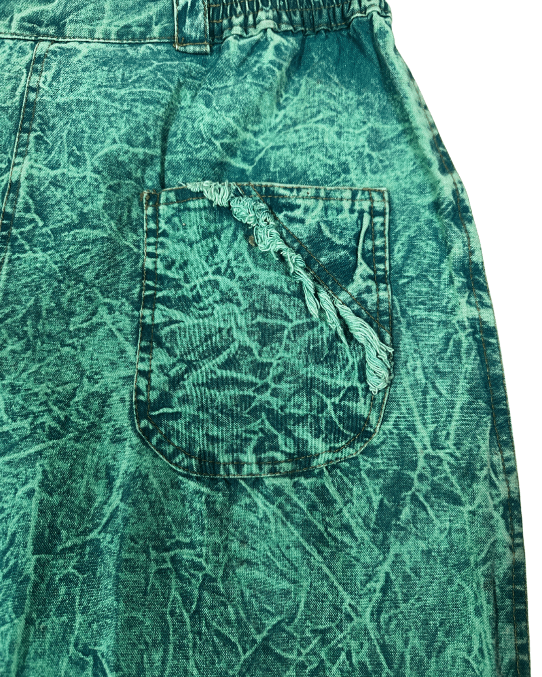 Vintage 80s/90s Countess Mara Acid Wash Denim Skirt - Medium - Funkify