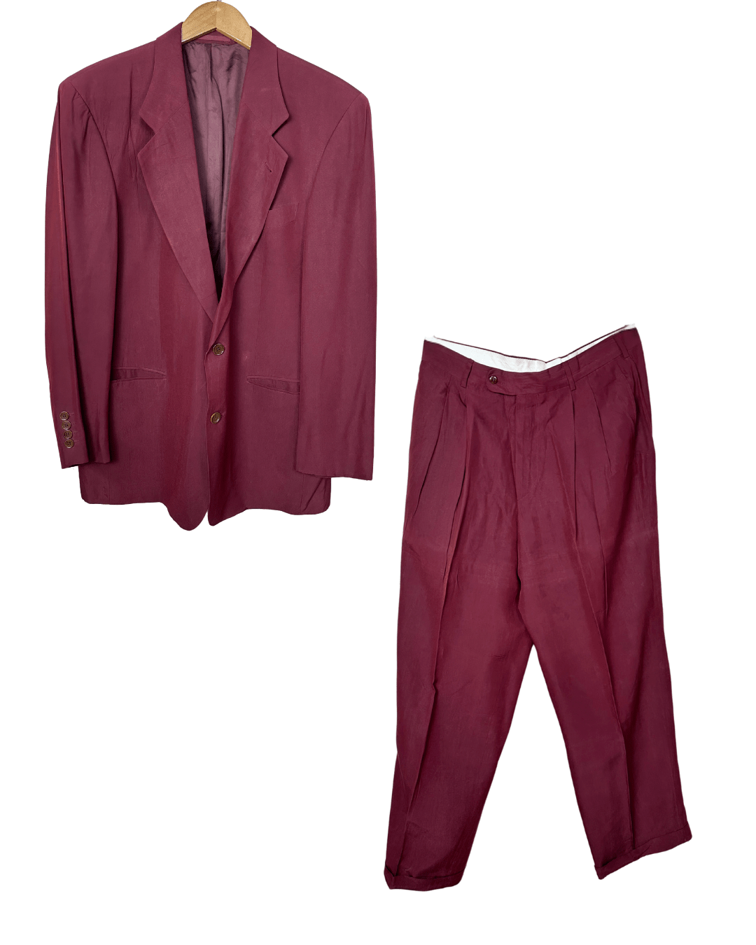 Vintage 80s/90s Hugo Boss Corleone Chicago Silk Blend Full Suit – Made in Germany - Funkify