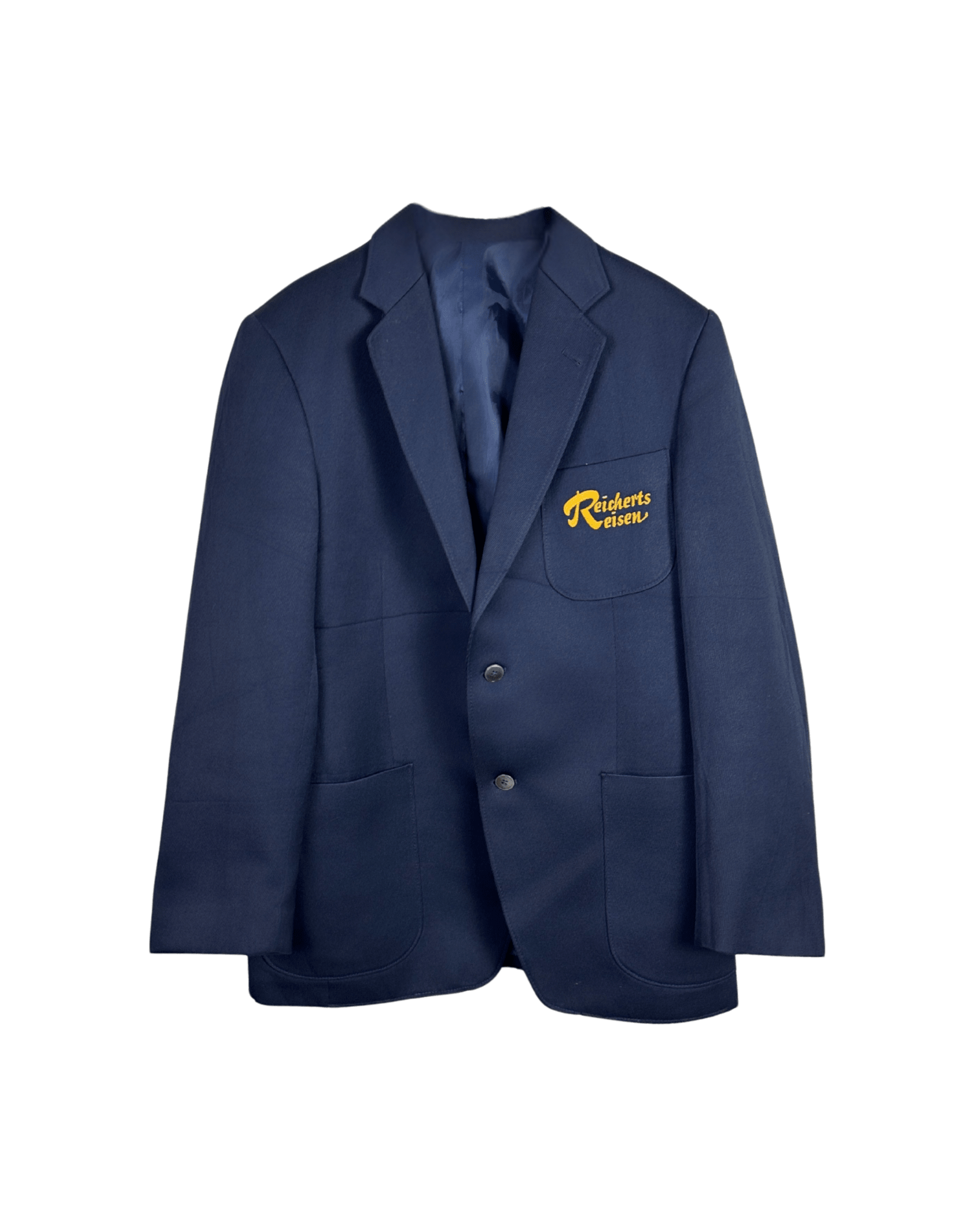 Vintage 80s/90s Reicherts Reisen Navy Euro Workwear Blazer - Funkify