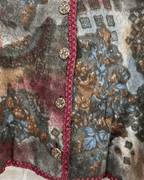 Vintage 80s/90s Tapestry Floral Skirt Suit Set - Funkify