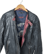 Vintage 90s DNR Denim - lined Genuine Leather Jacket Medium - Funkify