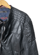 Vintage 90s DNR Denim - lined Genuine Leather Jacket Medium - Funkify