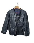 Vintage 90s DNR Denim - lined Genuine Leather Jacket Medium - Funkify