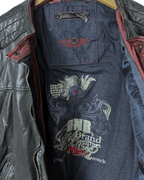 Vintage 90s DNR Denim - lined Genuine Leather Jacket Medium - Funkify
