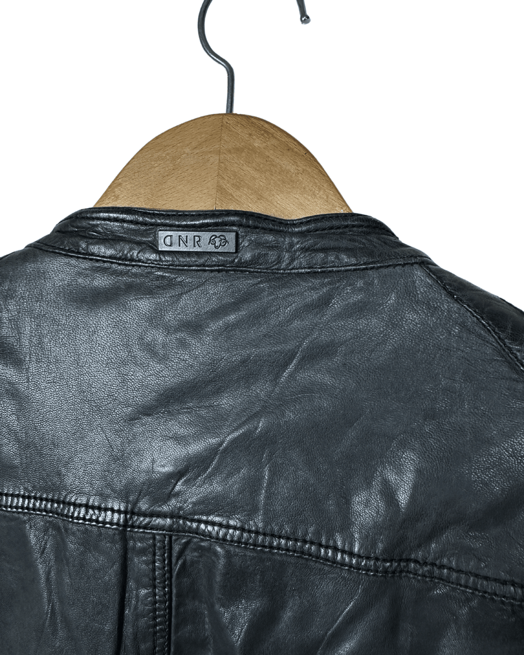 Vintage 90s DNR Denim - lined Genuine Leather Jacket Medium - Funkify