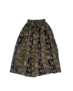 Vintage 90s Earthy Paisley Viscose Midi Skirt - Funkify