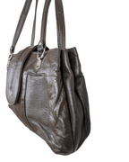Vintage 90s Espresso Genuine Leather Shoulder Bag - Funkify