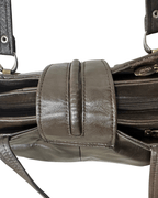 Vintage 90s Espresso Genuine Leather Shoulder Bag - Funkify
