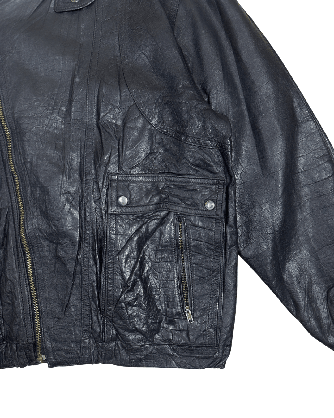 Vintage 90s Genuine Leather Jacket - Funkify