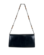 Vintage 90s Genuine Leather & Snakeskin Chain Shoulder Bag - Funkify