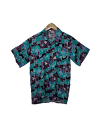 Vintage 90s Geometric Abstract Print Shirt - Funkify