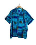 Vintage 90s Geometric Print Shirt - Funkify
