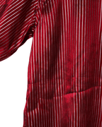 Vintage 90s Metallic Disco Stripe Shirt - Funkify