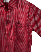 Vintage 90s Metallic Disco Stripe Shirt - Funkify