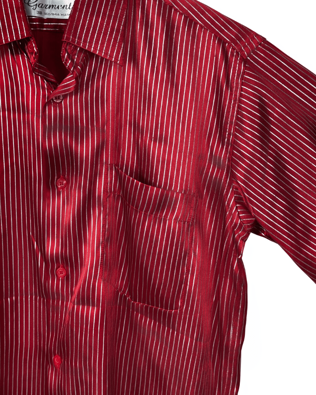 Vintage 90s Metallic Disco Stripe Shirt - Funkify