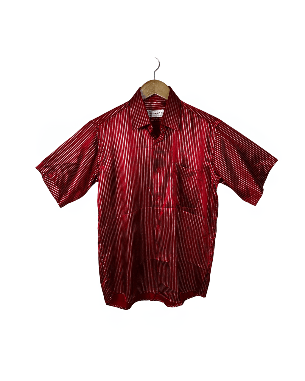 Vintage 90s Metallic Disco Stripe Shirt - Funkify