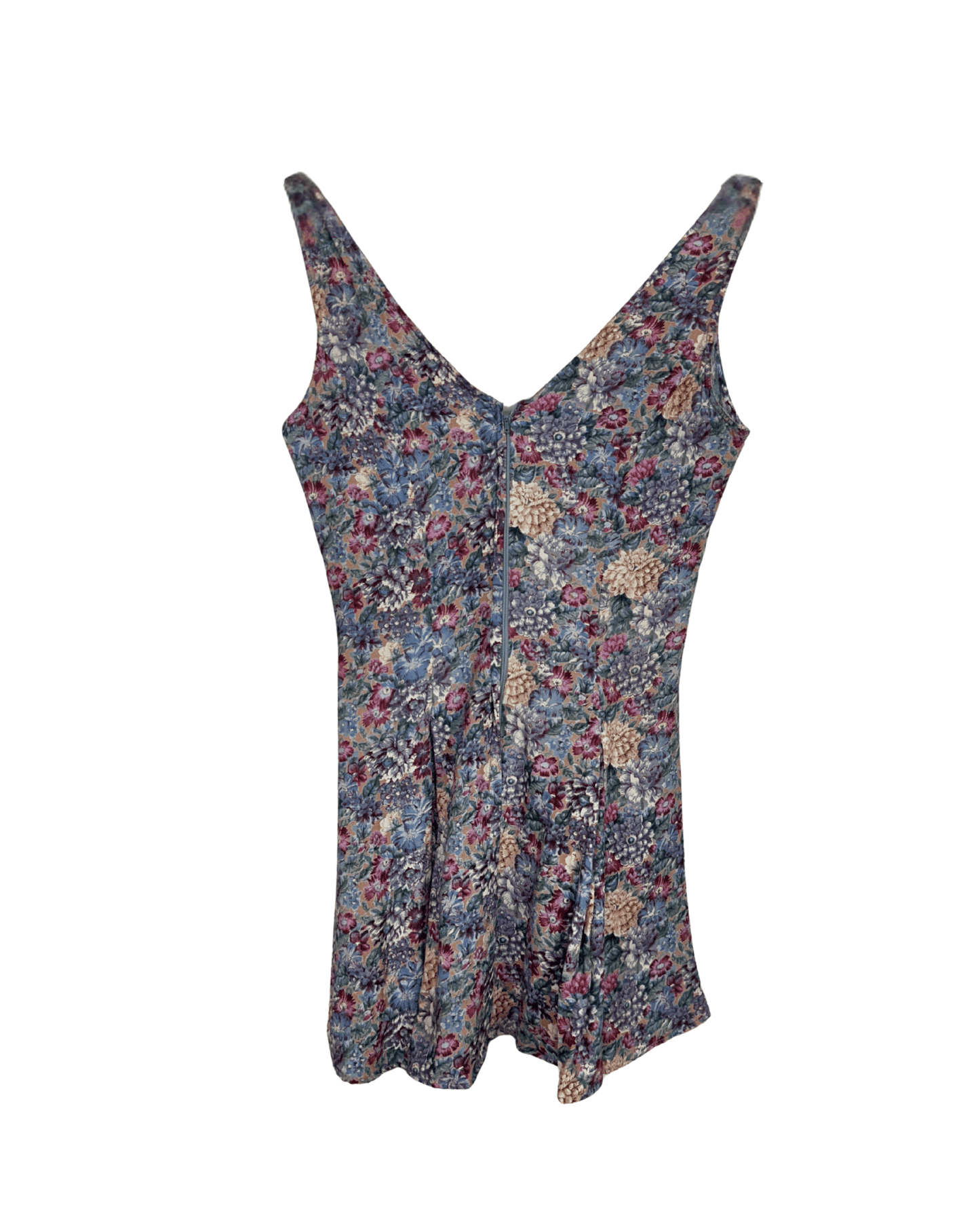 Vintage 90s Monsoon Floral Pleated Tea Dress - Funkify