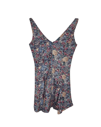 Vintage 90s Monsoon Floral Pleated Tea Dress - Funkify