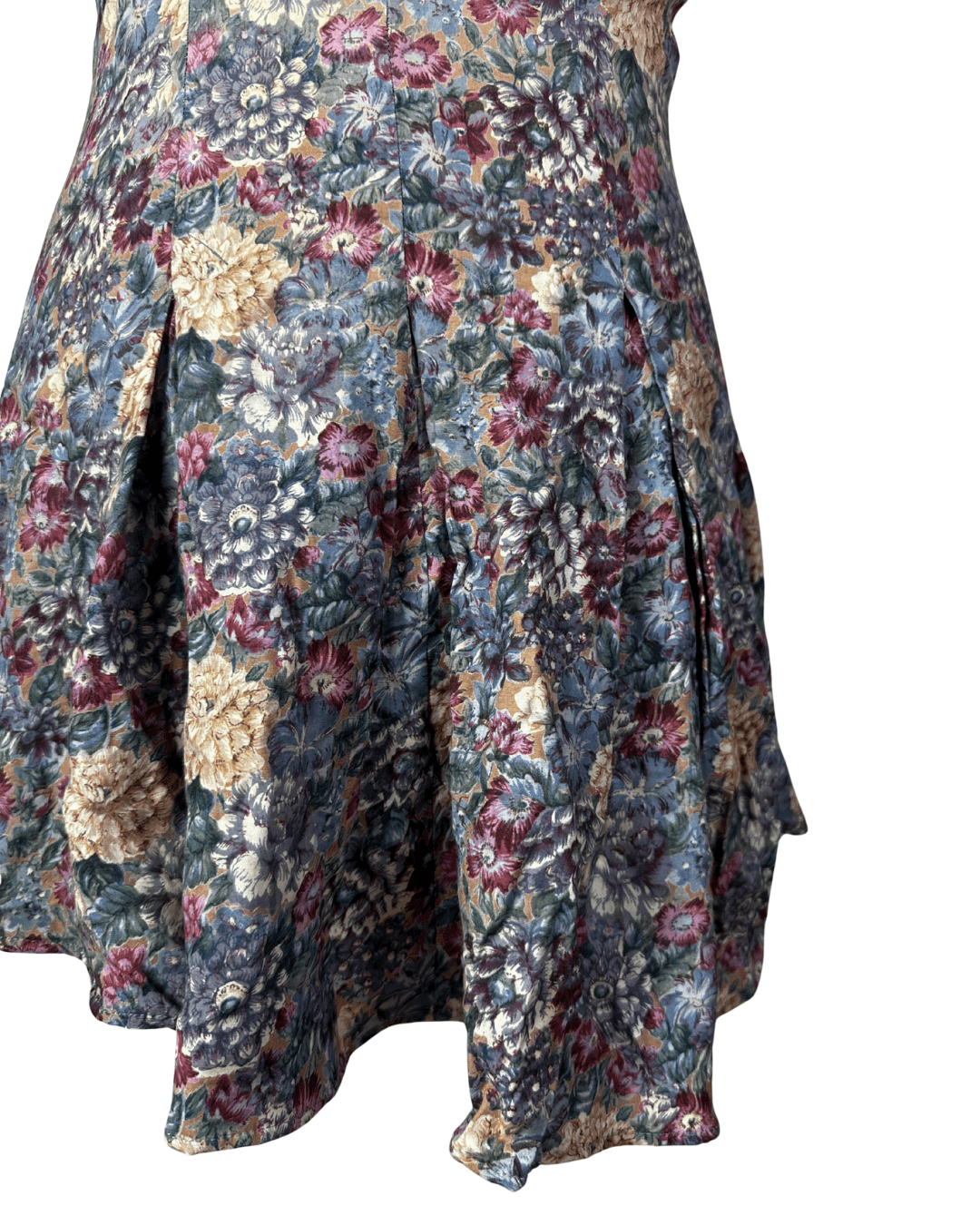 Vintage 90s Monsoon Floral Pleated Tea Dress - Funkify