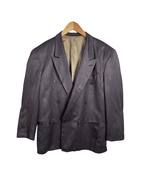 Vintage 90s Palazzo Men's Fashion Burgundy Double Breasted Blazer - XL - Funkify