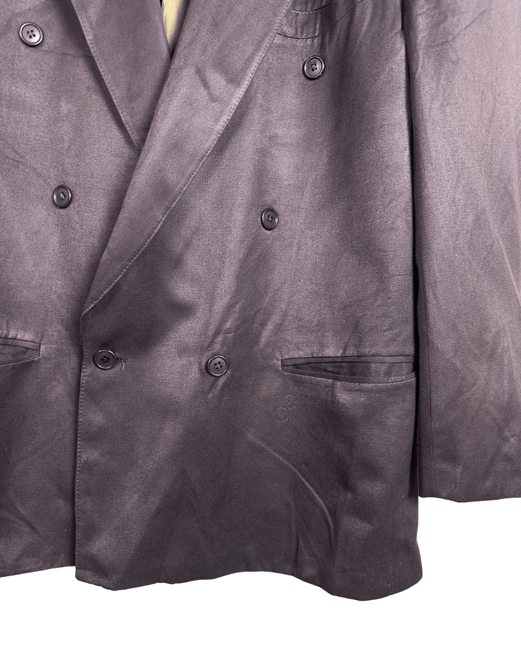 Vintage 90s Palazzo Men's Fashion Burgundy Double Breasted Blazer - XL - Funkify