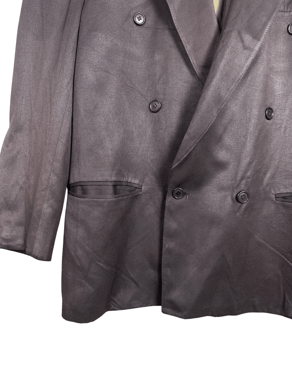 Vintage 90s Palazzo Men's Fashion Burgundy Double Breasted Blazer - XL - Funkify